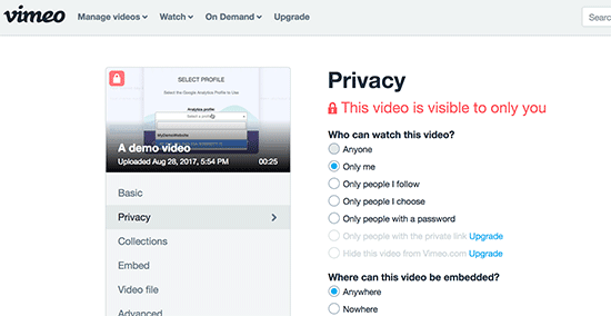 Vimeo Privacy