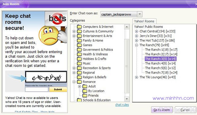 To yahoo room go chat Yahoo is