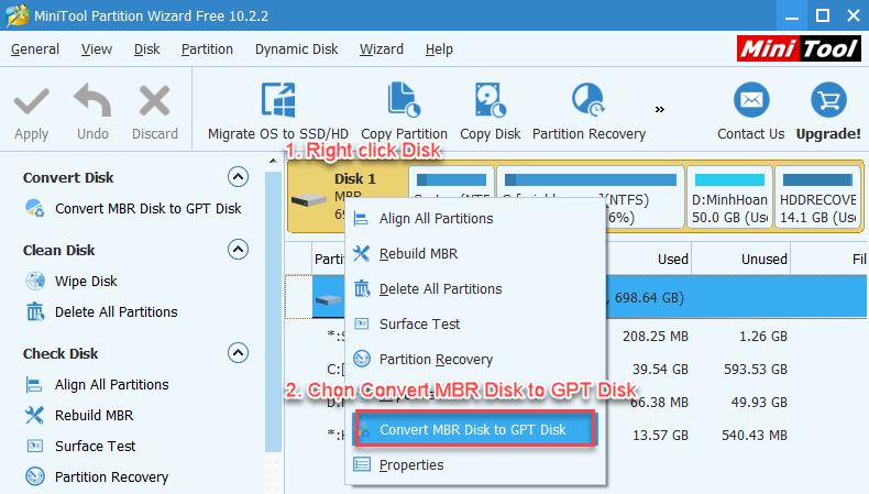 Minitool Partition Wizard Convert Mbr Disk To Gpt Disk Minh Ho Ng 17420 Hot Sex Picture 8981