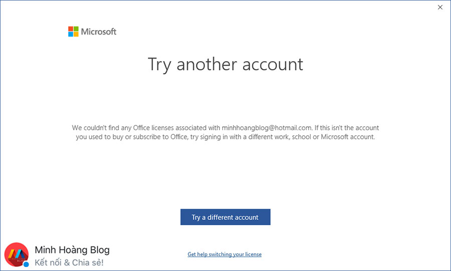 Không thể active Microsoft Office 2016 với License Key? - Hình 1