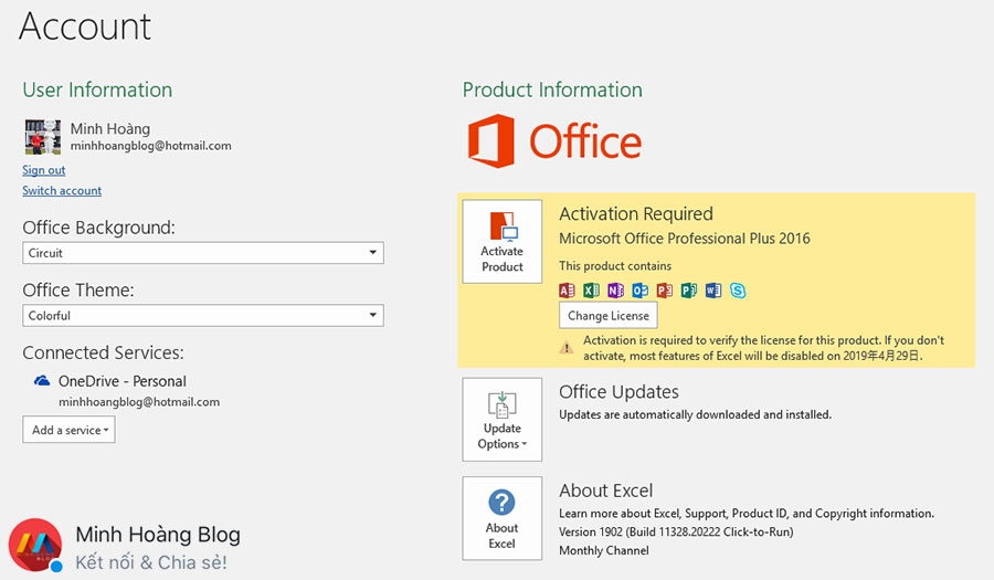 Không thể active Microsoft Office 2016 với License Key? - Hình 2