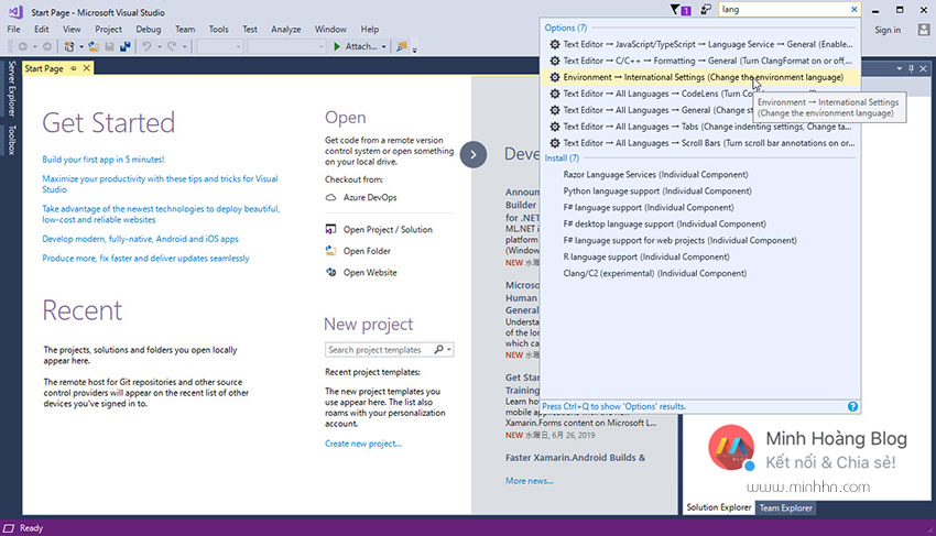 Cách thay đổi ngôn ngữ mặc định trong Visual Studio - Hình 5