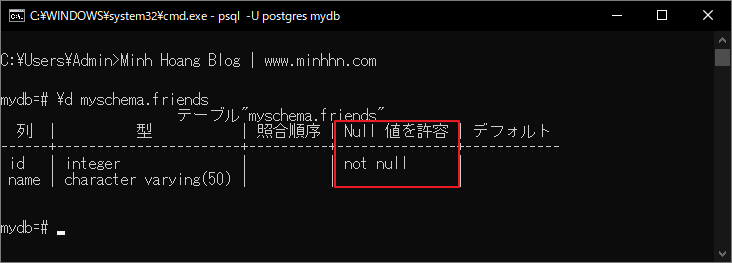 Ràng buộc NOT NULL - Có cho phép lưu trữ NULL trong cột hay không (2)