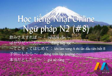 Học tiếng Nhật Online – Ngữ pháp N2 (Bài 8)