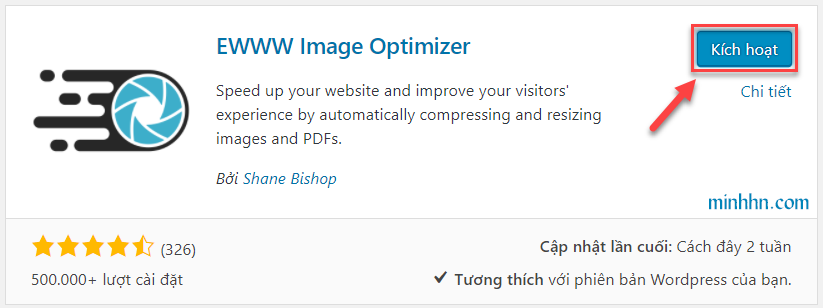 Active plugin EWWW Image Optimizer