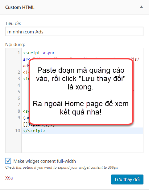 Adding Google AdSense in WordPress