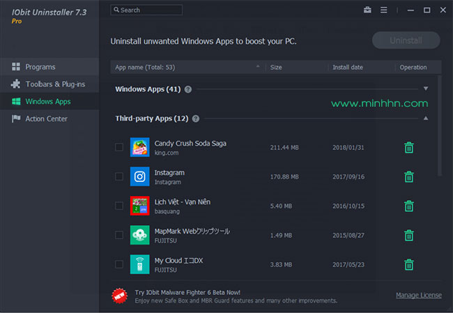 IObit Uninstaller Pro 7 – Phần mềm gỡ cài đặt hiệu quả