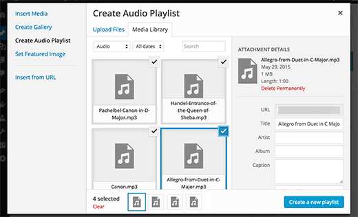 Add Audio Files and Playlists in WordPress