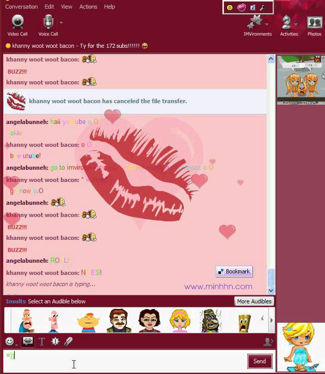 Buzz Kiss Yahoo Messenger