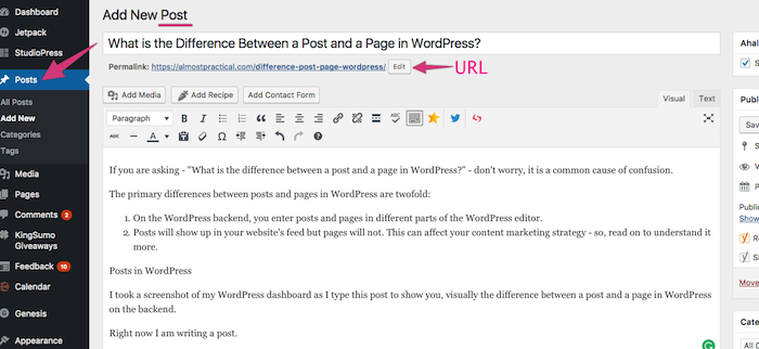 Post trong wordpress