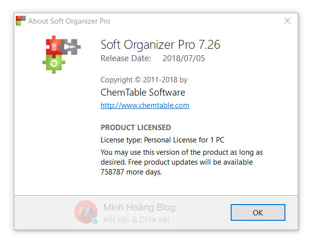 Install and active Soft Organizer Pro 7.26 Full Version