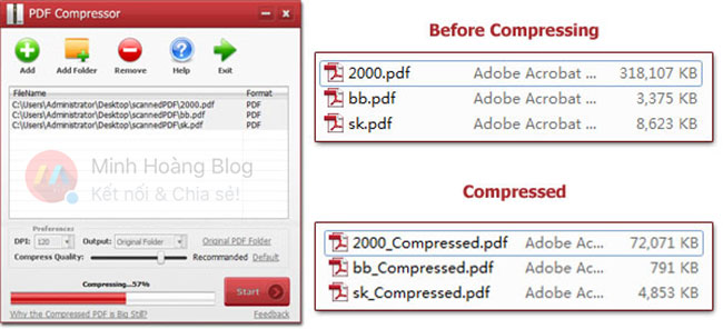 Giảm dung lượng file PDF với PDF Compressor