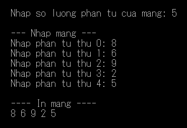 Kết quả chương trình