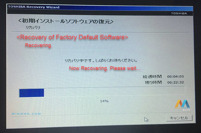 Restore Recovery Partition, Wait...