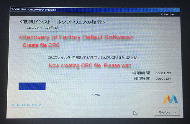 Restore Recovery Partition, Wait...