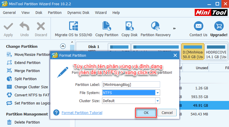 MiniTool Partition Wizard Format Partition