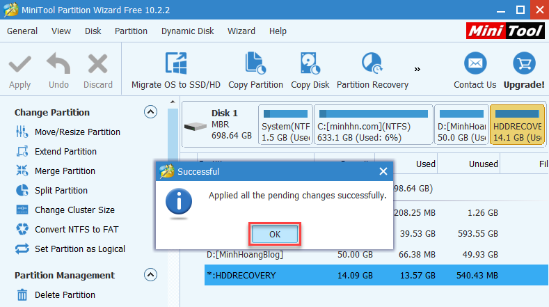 MiniTool Partition Wizard Format Partition