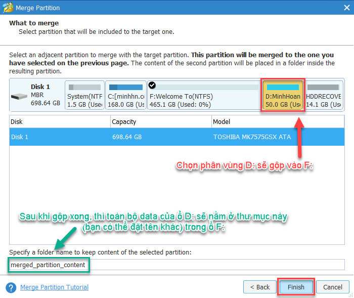 MiniTool Partition Wizard Join Partition