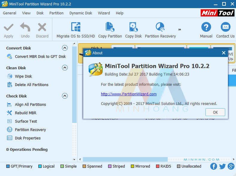 MiniTool Partition Wizard Professional 10.2.2