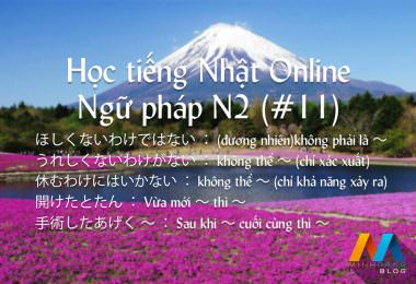 Ngữ pháp N2 (Bài 11) - Giáo trình 日本語能力試験 N2 文法