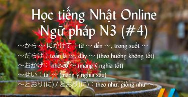 Ngữ pháp N3 (Bài 4) - Giáo trình 耳から覚える N3 文法