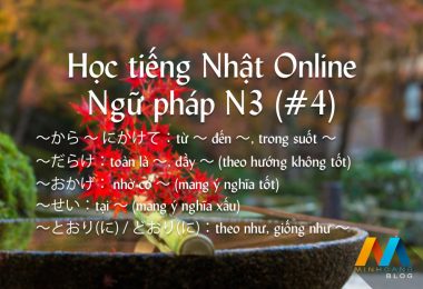 Ngữ pháp N3 (Bài 4) - Giáo trình 耳から覚える N3 文法