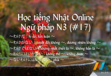 Ngữ pháp N3 (Bài 17/22) - Giáo trình 耳から覚える N3 文法