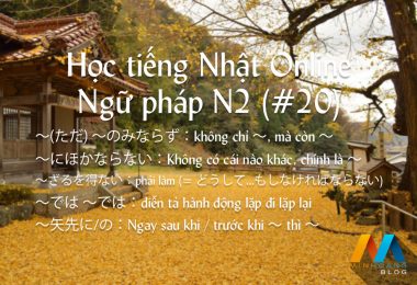 Ngữ pháp N2 (Bài 20/22) - Giáo trình 耳から覚える N2 文法