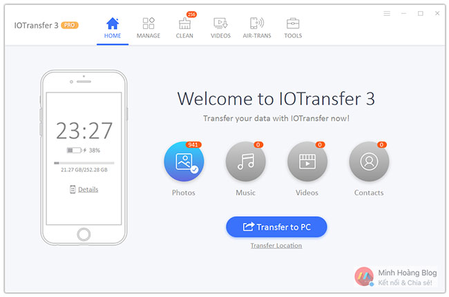 Chuyển đổi dữ liệu giữa thiết bị iOS với máy tính dễ dàng bằng IOTransfer