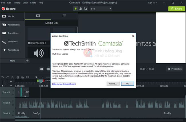 Cài đặt và kích hoạt Camtasia Studio