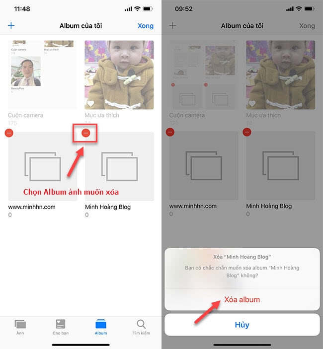 Hướng dẫn xóa album ảnh trên iPhone, cách xóa toàn bộ ảnh trong Album ảnh trên iPhone - Hình 3