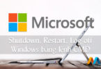 Hướng dẫn Shutdown/Power off, Restart, Log off Windows bằng lệnh CMD