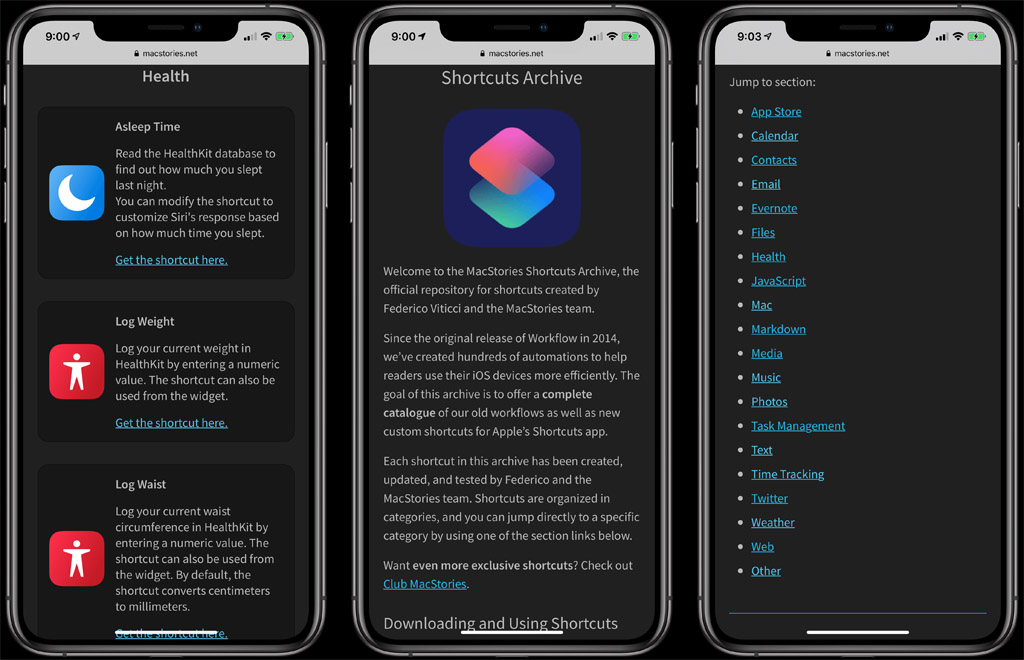 Danh sách phím tắt cho Siri Shortcuts