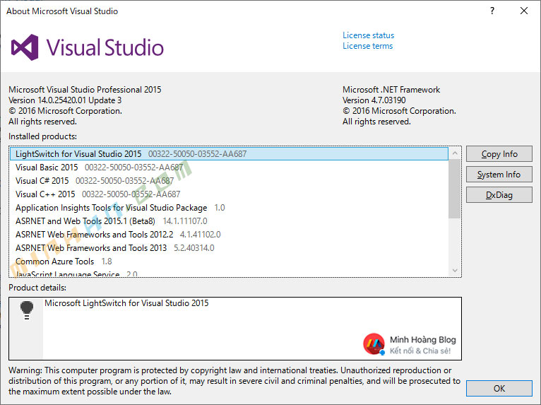 Visual Studio 2015 Professional Full Version + Serial - Minh Hoàng Blog |  Cùng nhau chia sẻ kiến thức lập trình, tự học tiếng Nhật online và cuộc  sống Nhật Bản!