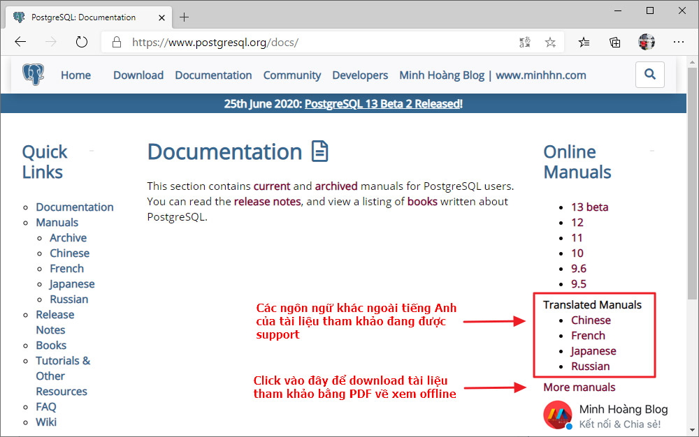 Tài liệu tham khảo về sử dụng PostgreSQL từ trang chủ PostgreSQL - Hình 5