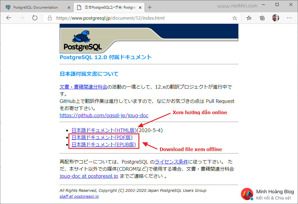 Tài liệu tham khảo về sử dụng PostgreSQL từ trang chủ PostgreSQL - Hình 8