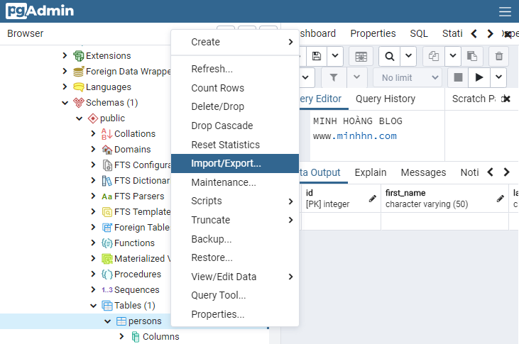 Cách import dữ liệu CSV vào table PostgreSQL - Hình 7