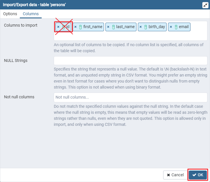 Cách import dữ liệu CSV vào table PostgreSQL - Hình 9