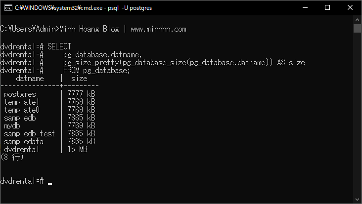 Cách lấy kích thước của database, table, indexes, tablespace trong PostgreSQL - Hình 6