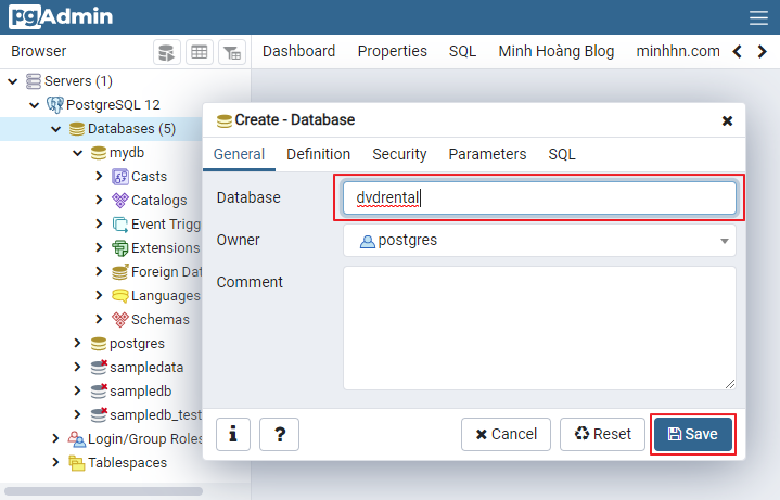 Cách load cơ sở dữ liệu mẫu vào PostgreSQL - Hình 5