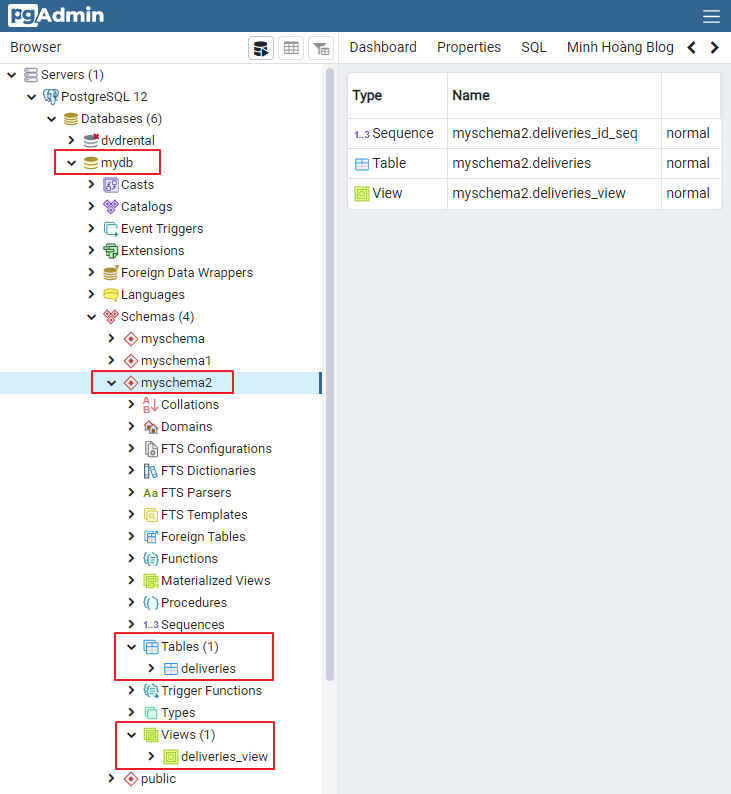 Lệnh PostgreSQL CREATE SCHEMA - Hình 8