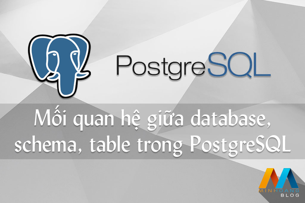 Mối quan hệ giữa database, schema và table trong PostgreSQL