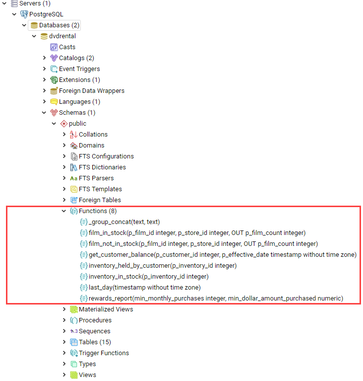 PostgreSQL Functions