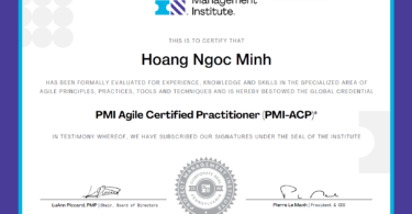 Hoàng Ngọc Minh - PMI Agile Certified Practitioner (PMI-ACP)®